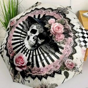Skull and Roses Umbrella